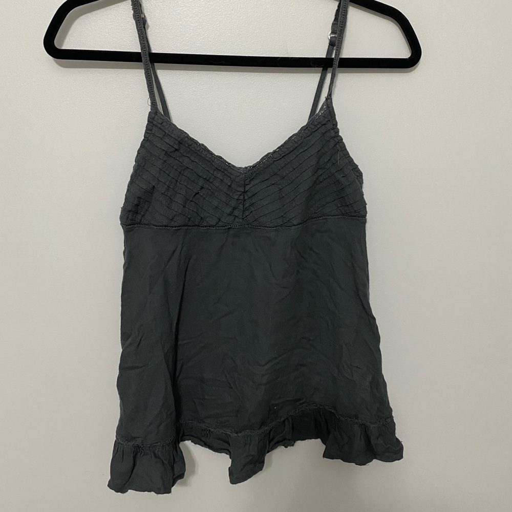Cute Hollister adjustable string gray tank top